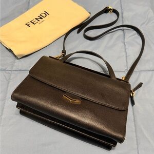 Fendi saffiano Demi jour Crossbody Bag